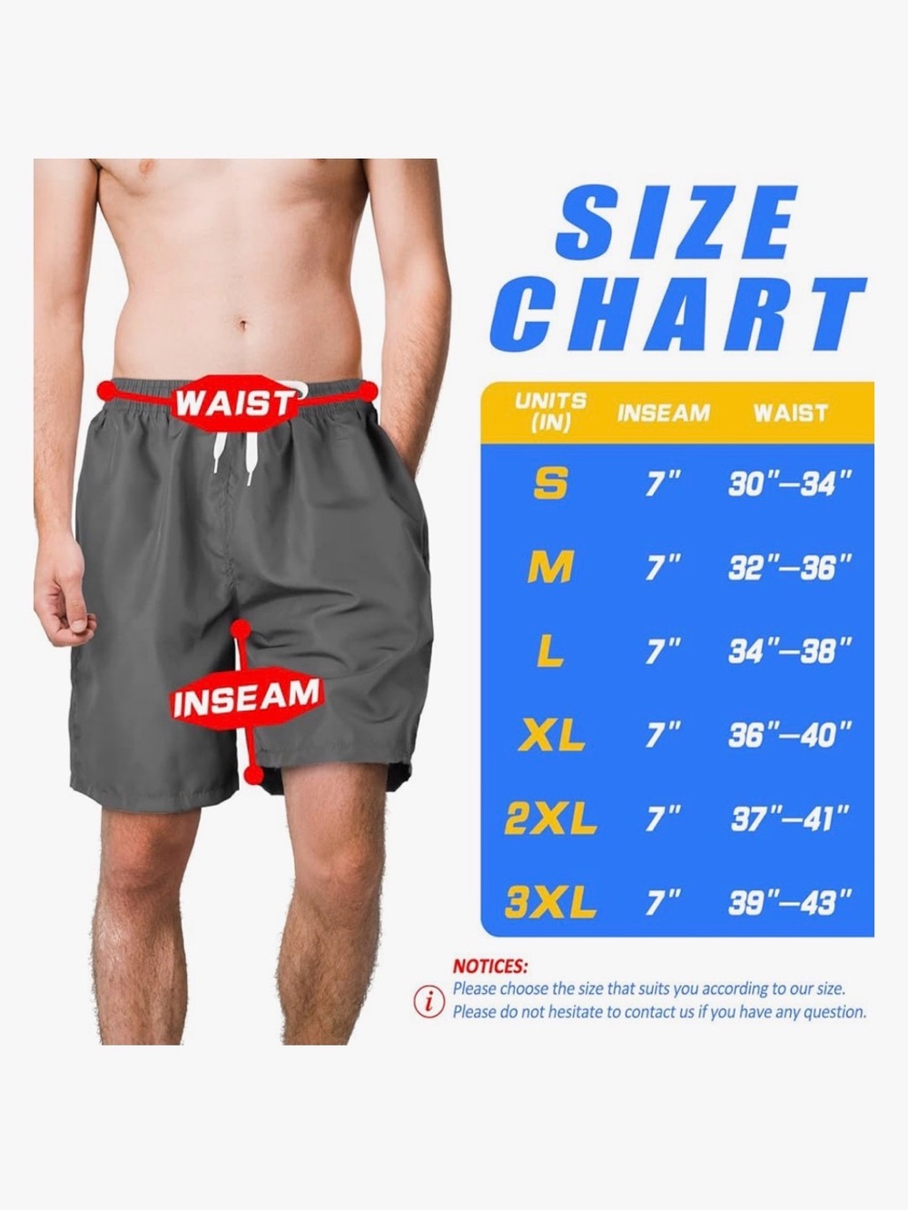 136 Scotamalone Men’s Quick Dry 7 Inch with Mesh Lining Swim Trunks - Size: S - Picture 5 of 8